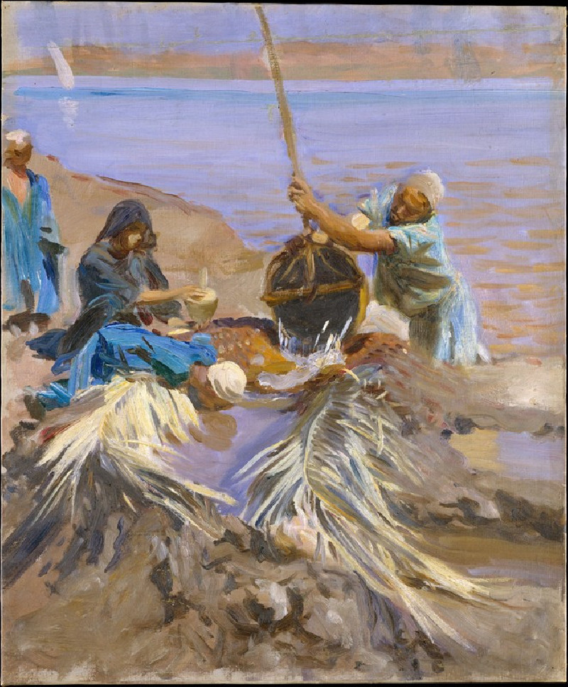 Egyptians Raising Water from the Nile (between 1890 and 1891) reproduction of painting by John Singer Sargent. ALL GICLEE PRINTS