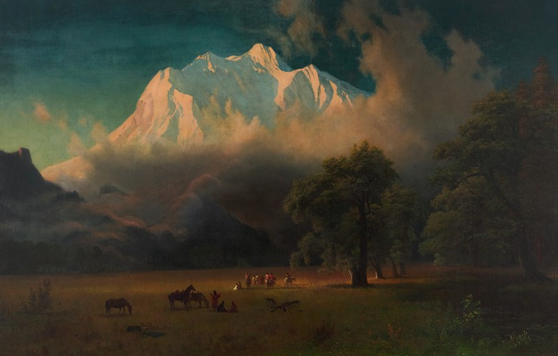 Mount Adams, Washington (1875) reproduction of painting by Albert Bierstadt. ALL GICLEE PRINTS