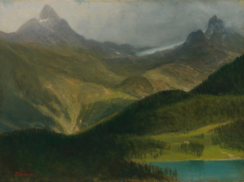 Mountain Landscape reproduction of painting by Albert Bierstadt. ALL GICLEE PRINTS