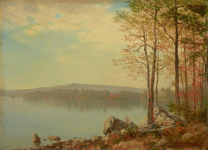 Landscape (c. 1890) reproduction of painting by Albert Bierstadt. ALL GICLEE PRINTS