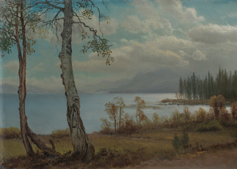 Lake Tahoe reproduction of painting by Albert Bierstadt. ALL GICLEE PRINTS