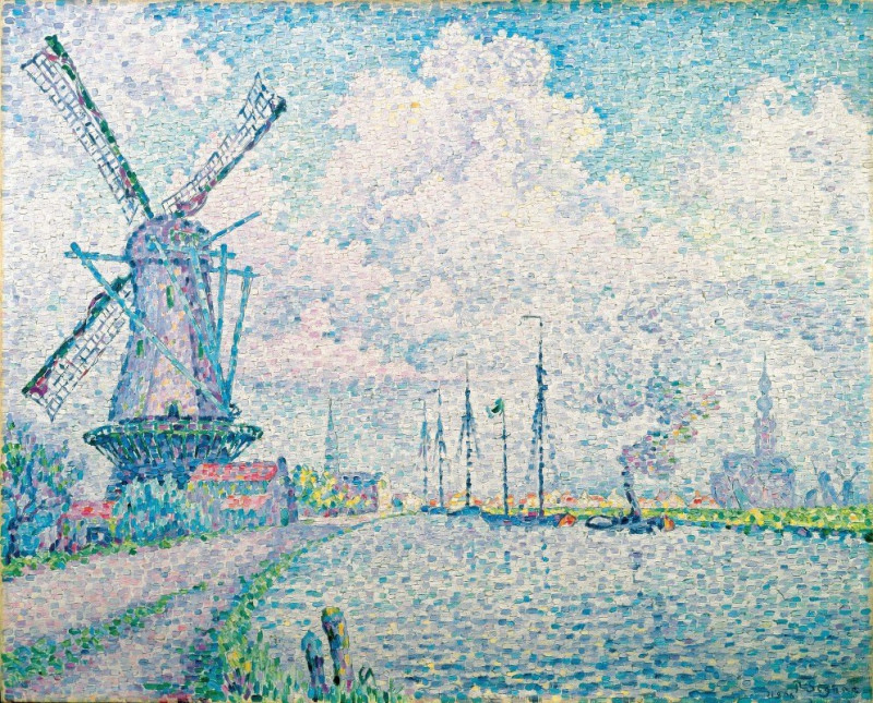 Canal of Overschie reproduction of painting by Paul Signac. ALL GICLEE PRINTS