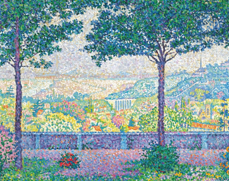 Terrasse De Meudon (1899) reproduction of painting by Paul Signac. ALL GICLEE PRINTS