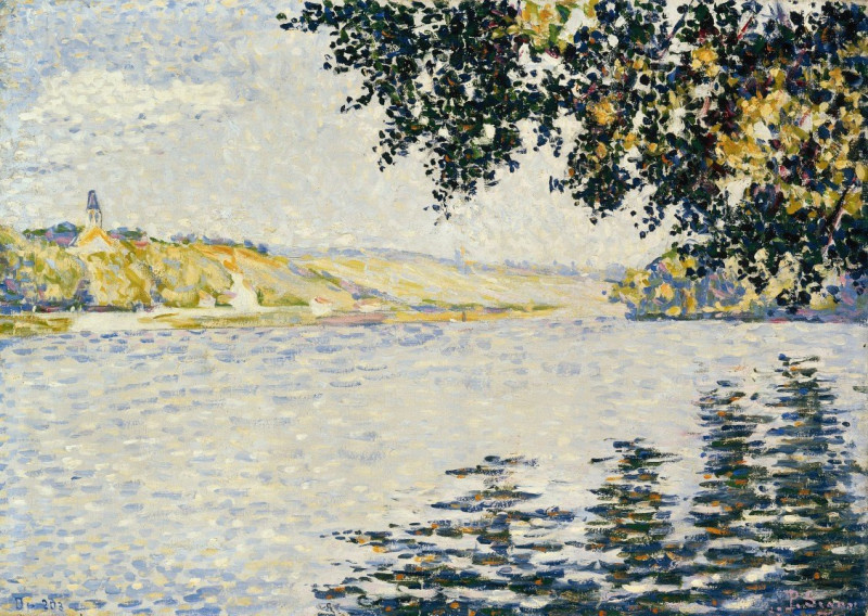 View of the Seine at Herblay (1889) reproduction of painting by Paul Signac. ALL GICLEE PRINTS