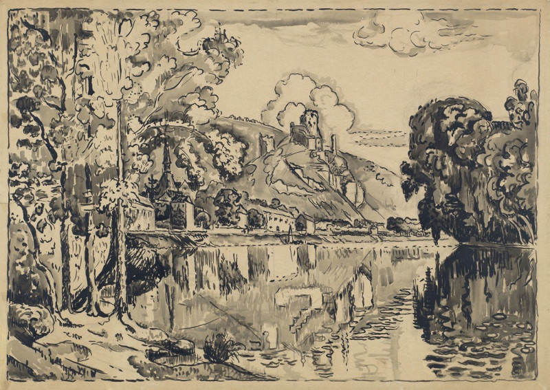 Paul Signac reprodukcija Les Andelys on a Summer Morning (1923), VISOS REPRODUKCIJOS , paveikslai, reprodukcijos internetu