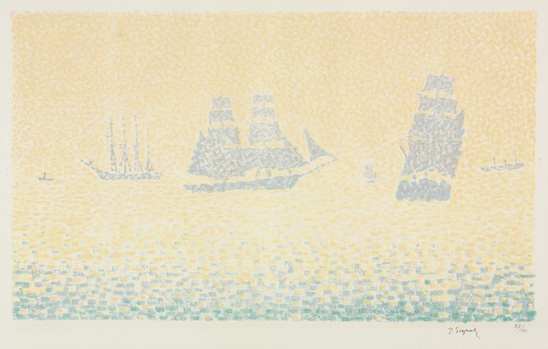 Boats reproduction of painting by Paul Signac. ALL GICLEE PRINTS