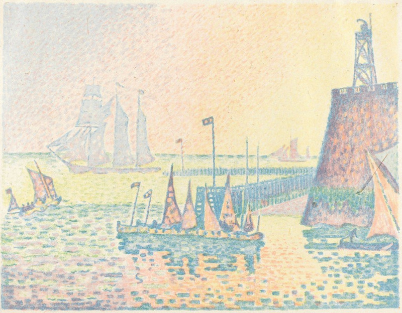 Evening (Le soir) (1898) reproduction of painting by Paul Signac. ALL GICLEE PRINTS