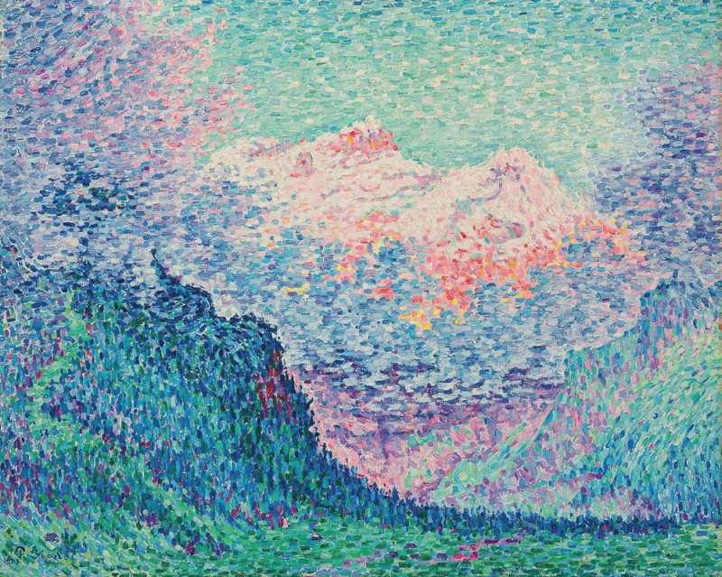 Les Diablerets (L’Oldenhorn et le Bécabesson) (1903) reproduction of painting by Paul Signac. ALL GICLEE PRINTS