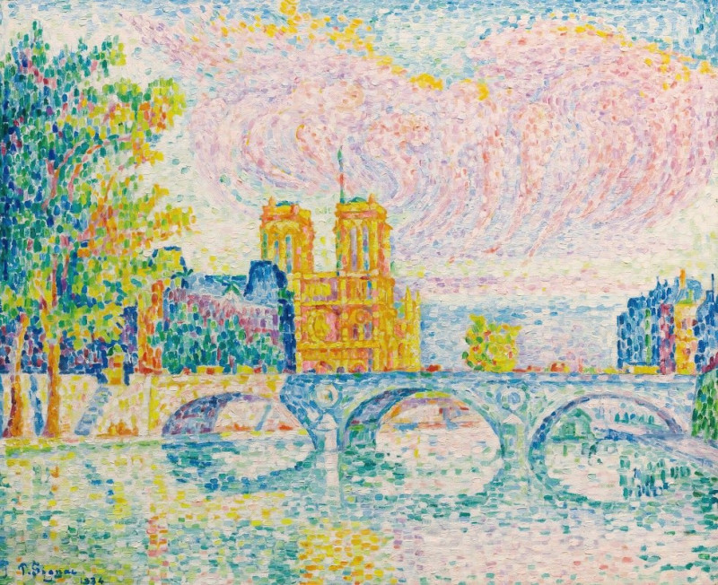 La Cité, Paris (1934) reproduction of painting by Paul Signac. ALL GICLEE PRINTS