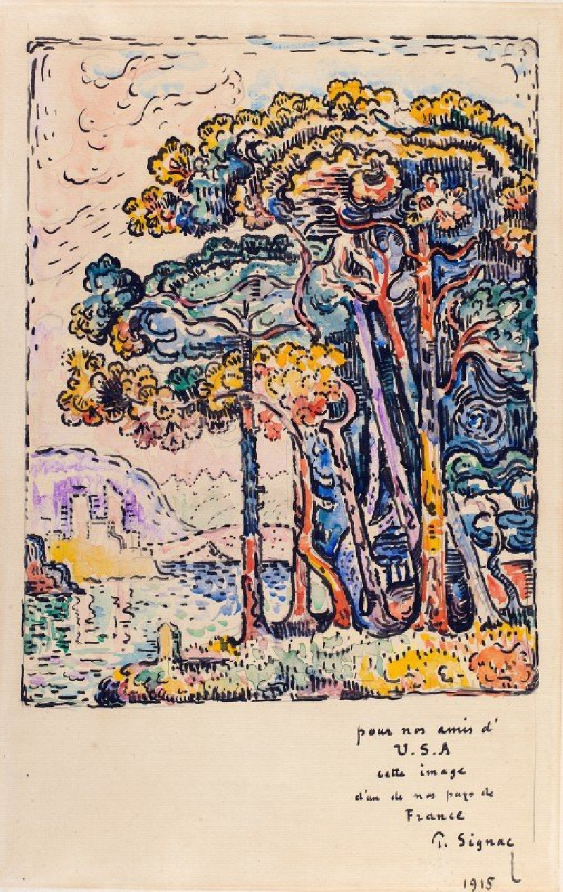 Landscape (1915) reproduction of painting by Paul Signac. ALL GICLEE PRINTS