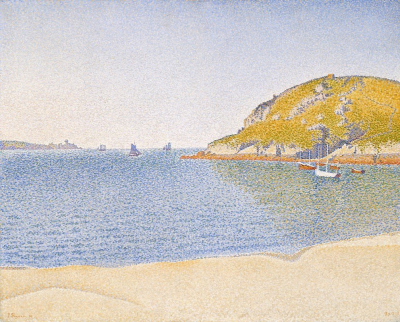 Port of Saint-Cast (1890) reproduction of painting by Paul Signac. ALL GICLEE PRINTS