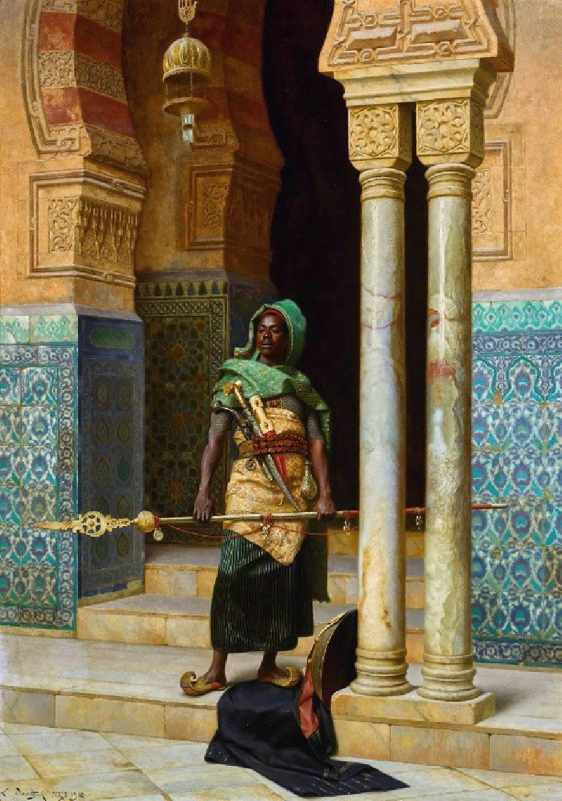 The Nubian Guard (1902) reproduction of painting by Ludwig Deutsch. ALL GICLEE PRINTS