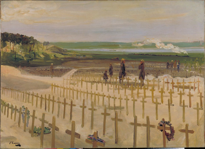 The Cemetery, Etaples, 1919 (1919) reproduction of painting by Sir John Lavery. ALL GICLEE PRINTS