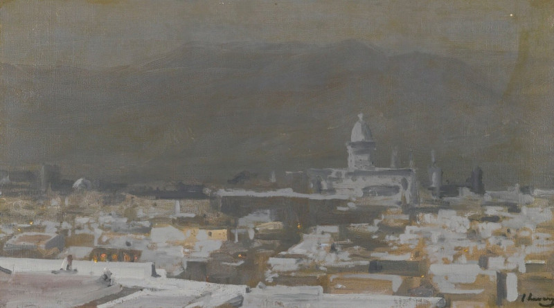 Moonlight, Tetuan, Morocco (1911) reproduction of painting by Sir John Lavery. ALL GICLEE PRINTS