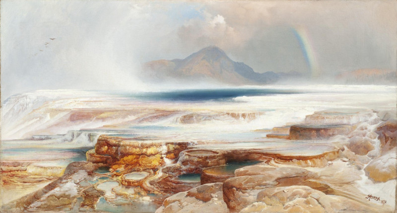 Hot Springs of the Yellowstone reproduction of painting by Thomas Moran. ALL GICLEE PRINTS