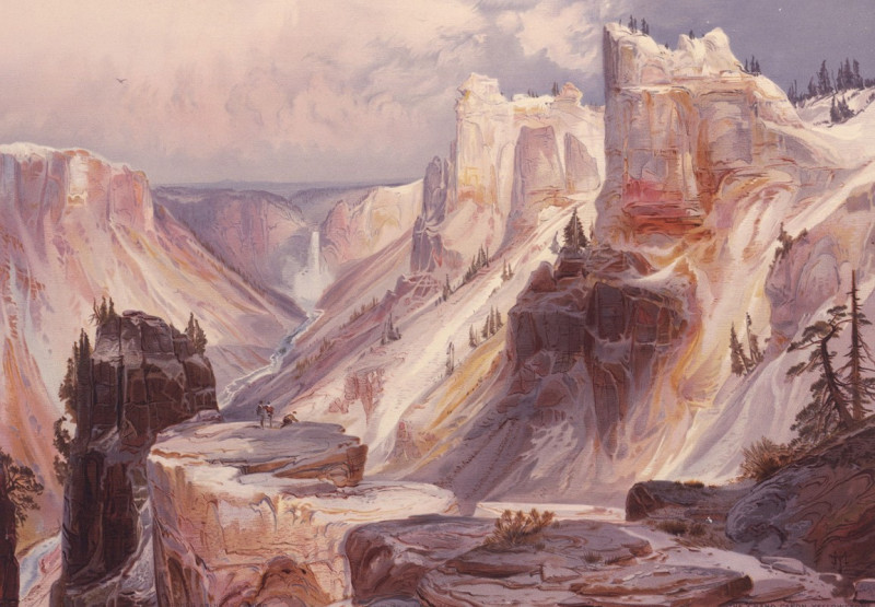 Thomas Moran reprodukcija The Grand Canyon, Yellowstone (1875), VISOS REPRODUKCIJOS , paveikslai, reprodukcijos internetu