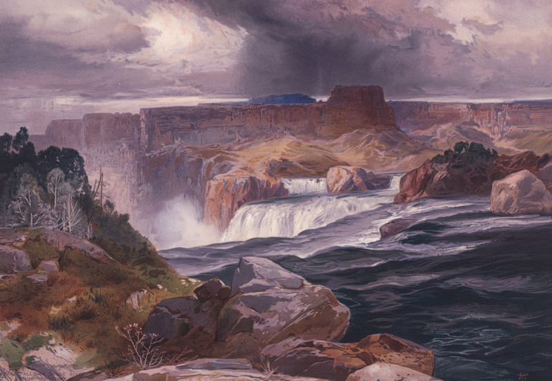 Thomas Moran reprodukcija Great Falls of Snake River, Idaho Territory (1876), VISOS REPRODUKCIJOS , paveikslai, reprodukcijos...