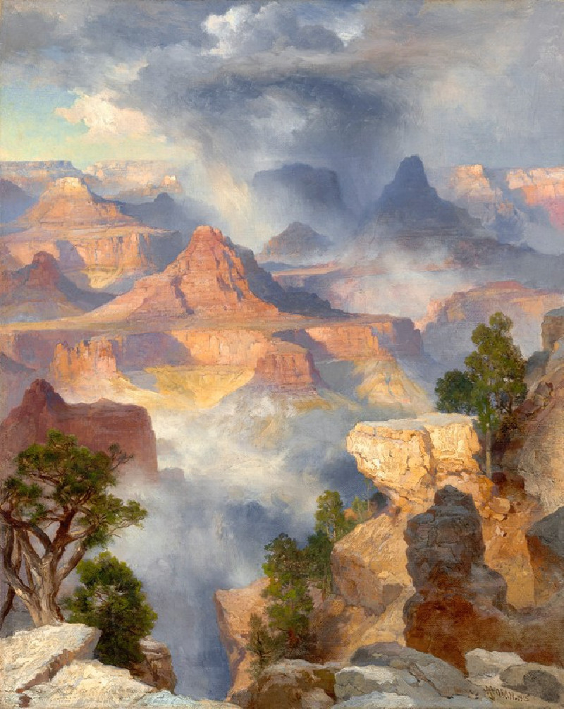 Thomas Moran reprodukcija Grand Canyon, Colorado River (1915), VISOS REPRODUKCIJOS , paveikslai, reprodukcijos internetu