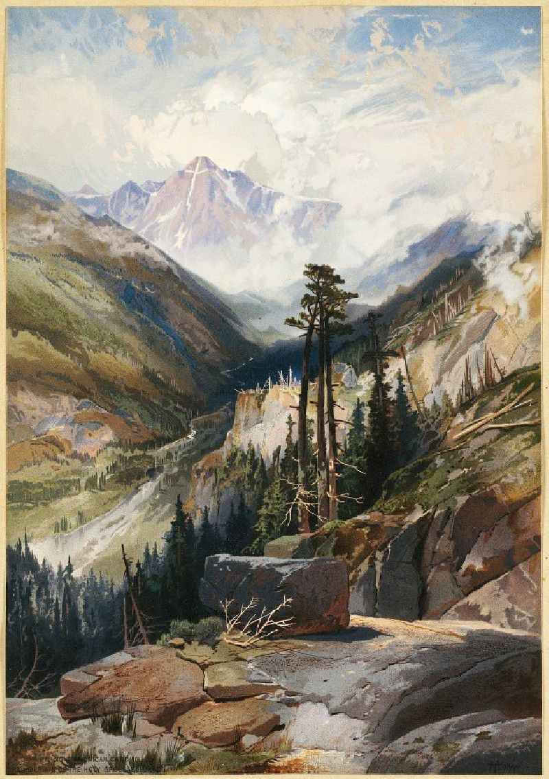 The Mountain of the Holy Cross, Colorado (ca. 1876) reproduction of painting by Thomas Moran. ALL GICLEE PRINTS