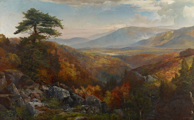 Valley of the Catawissa in Autumn (circa 1862) reproduction of painting by Thomas Moran. ALL GICLEE PRINTS