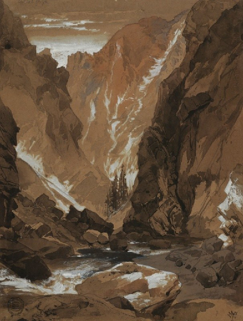 Toltec Gorge, Colorado (1881) reproduction of painting by Thomas Moran. ALL GICLEE PRINTS