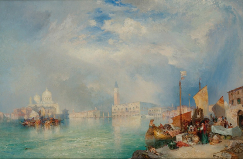 Entrance To The Grand Canal, Venice (1915) reproduction of painting by Thomas Moran. ALL GICLEE PRINTS