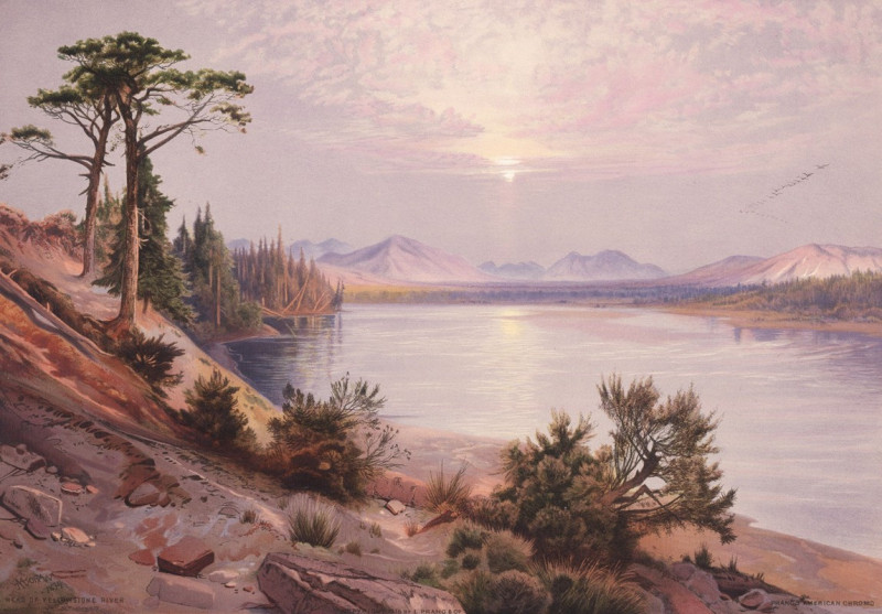 Head of Yellowstone River (1875) reproduction of painting by Thomas Moran. ALL GICLEE PRINTS