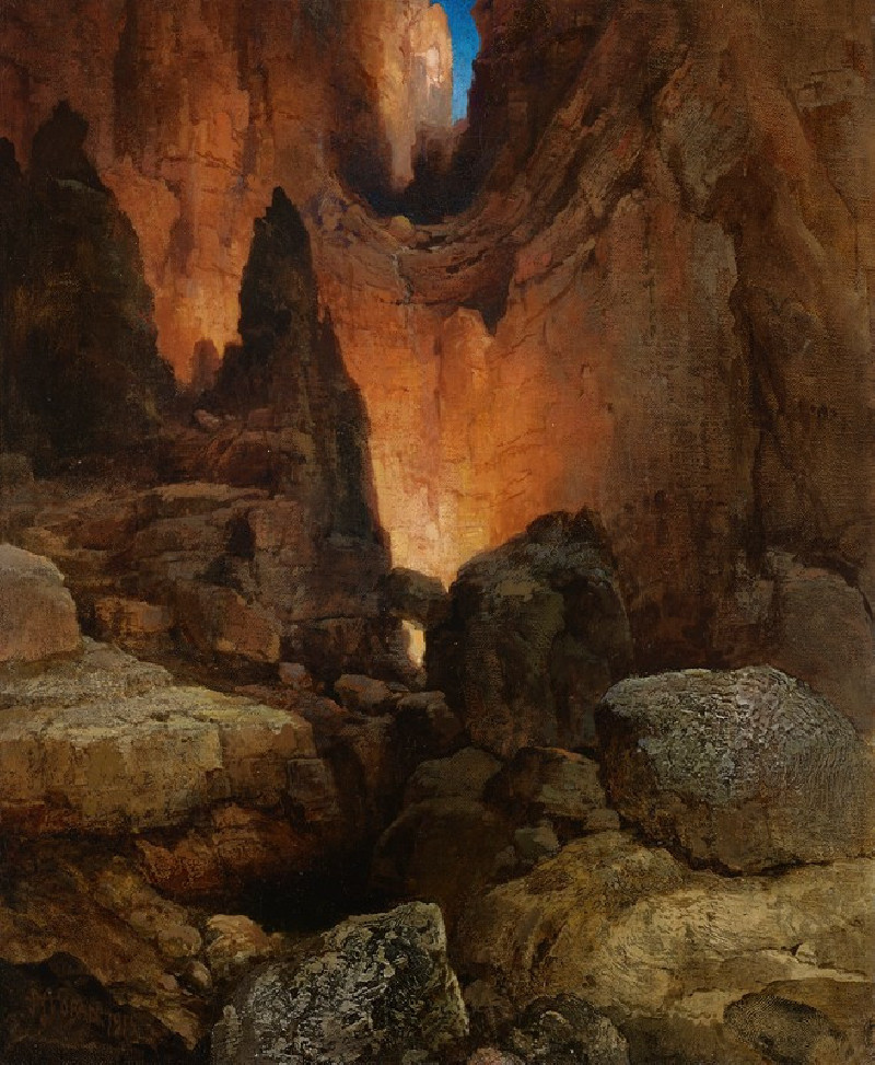 A Side Canyon, Grand Canyon of Arizona (1915) reproduction of painting by Thomas Moran. ALL GICLEE PRINTS