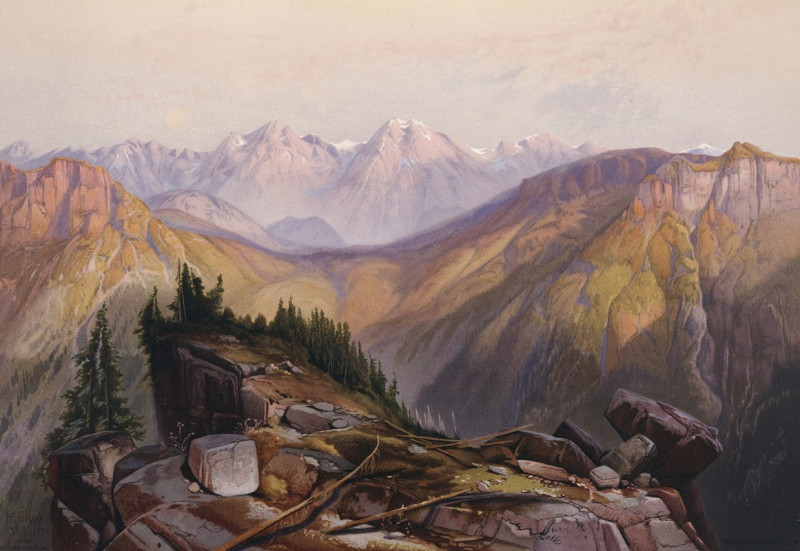 Lower Yellowstone Range (1875) reproduction of painting by Thomas Moran. ALL GICLEE PRINTS