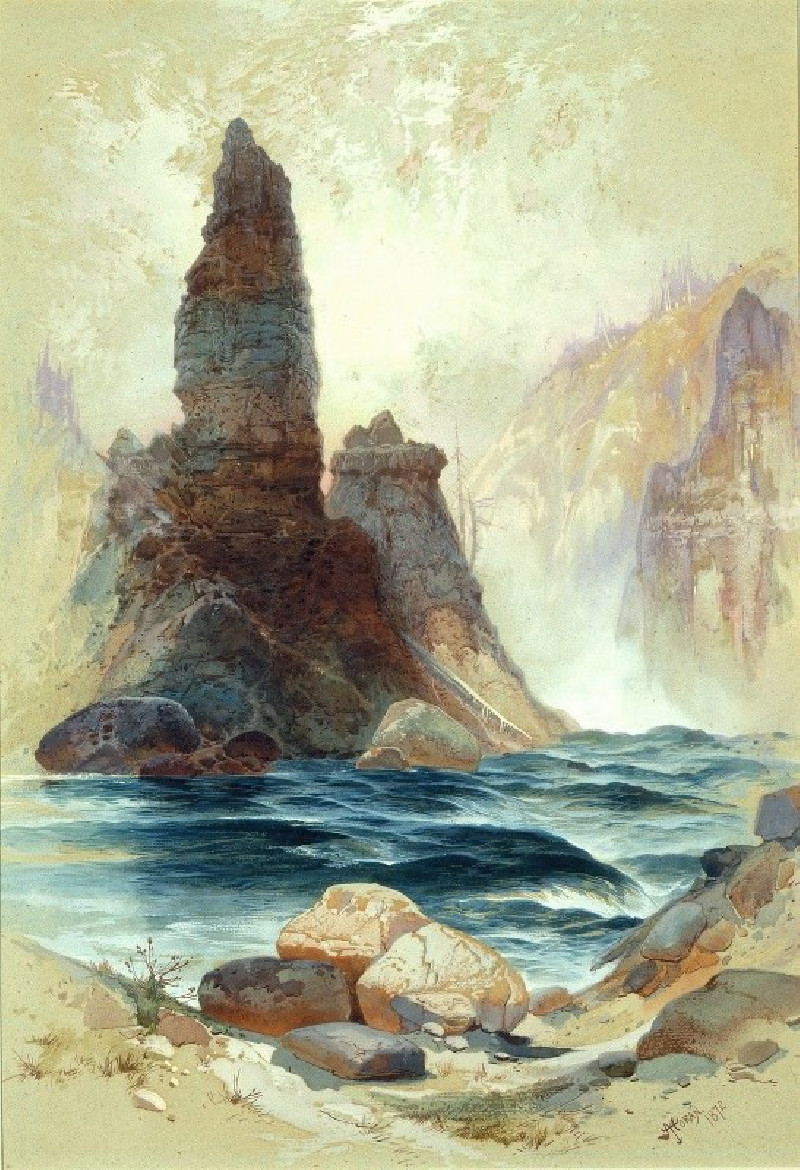 Above Tower Falls, Yellowstone (1872) reproduction of painting by Thomas Moran. ALL GICLEE PRINTS