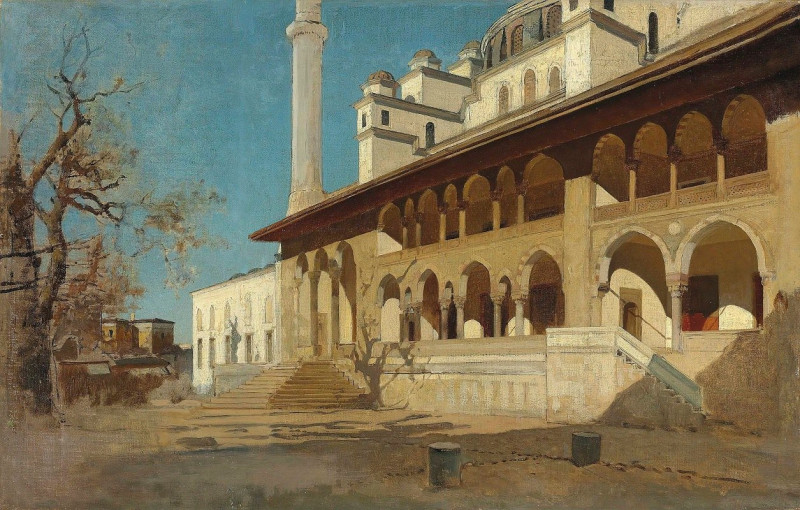 Yeni Cami Mosque, Constantinople (circa 1870-1873) reproduction of painting by Alberto Pasini. ALL GICLEE PRINTS