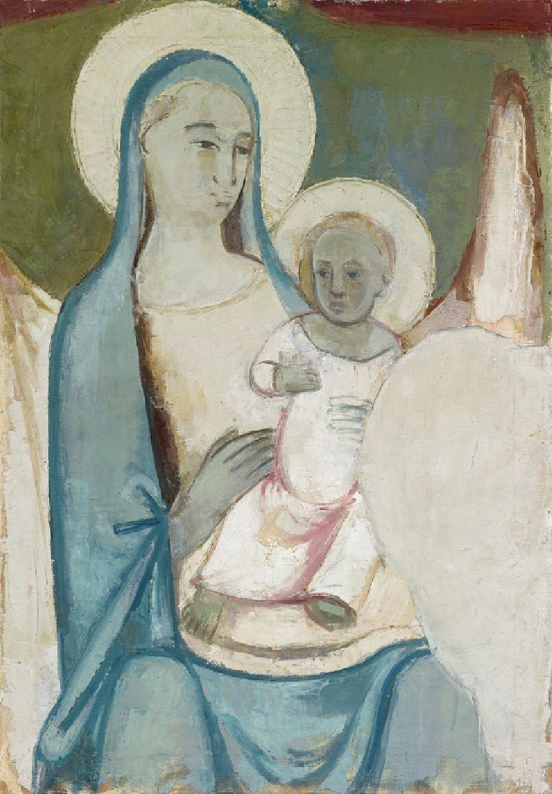 The Virgin And Child (1920) reproduction of painting by Albert Müller. ALL GICLEE PRINTS