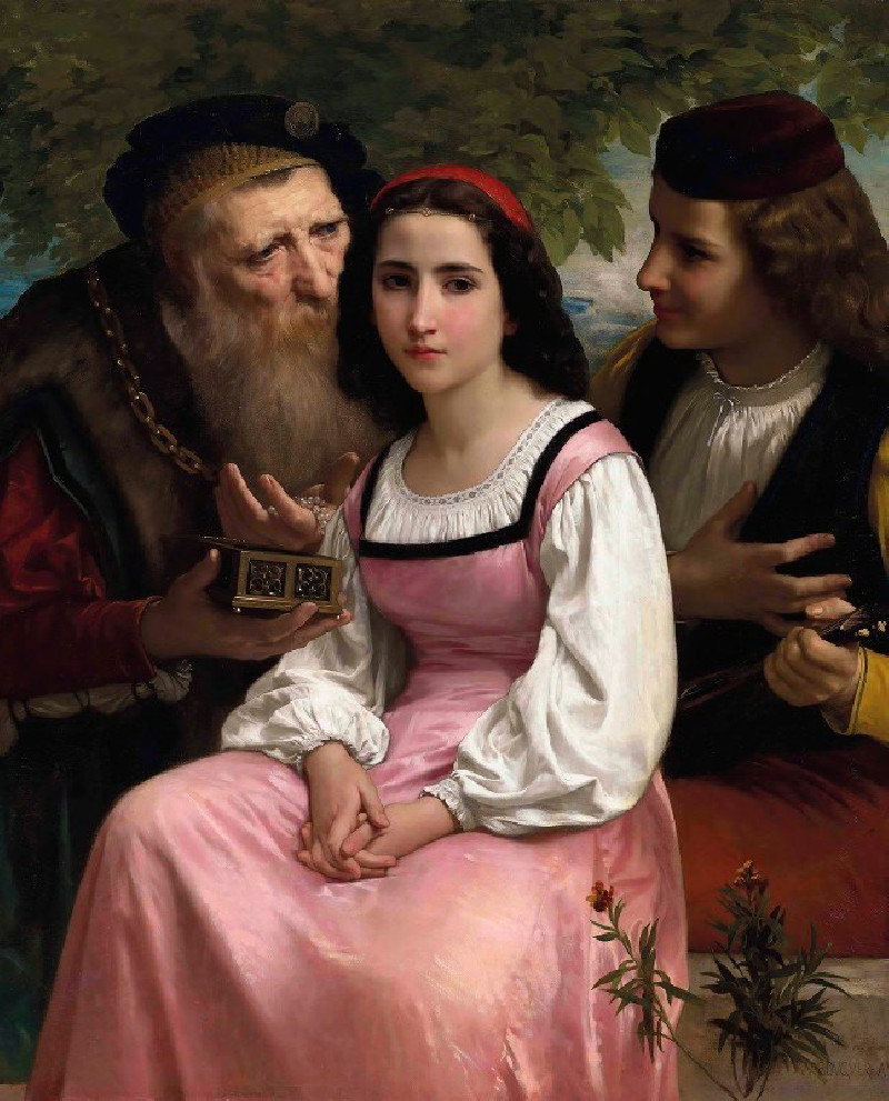 Entre la richesse et l’amour (1869) reproduction of painting by William Bouguereau. ALL GICLEE PRINTS