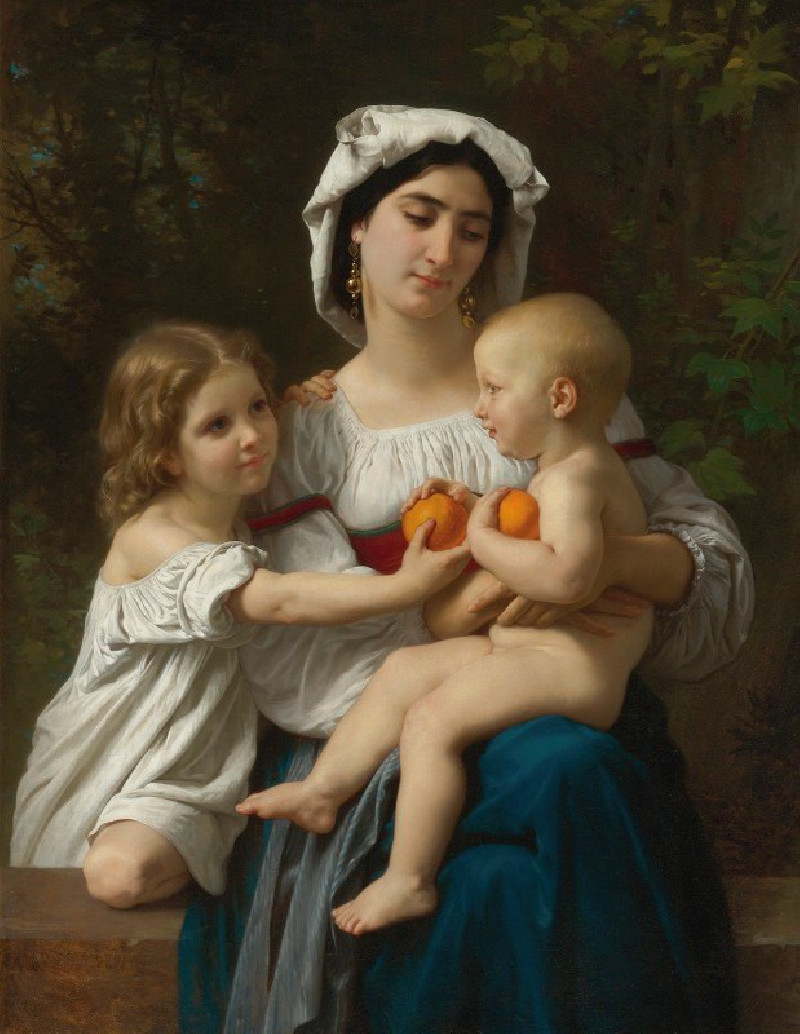 William Bouguereau reprodukcija Les Oranges (1865), VISOS REPRODUKCIJOS , paveikslai, reprodukcijos internetu