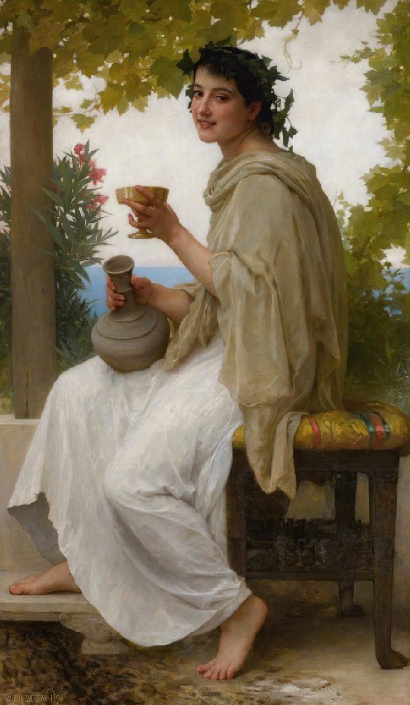 Bacchante (1894) reproduction of painting by William Bouguereau. ALL GICLEE PRINTS