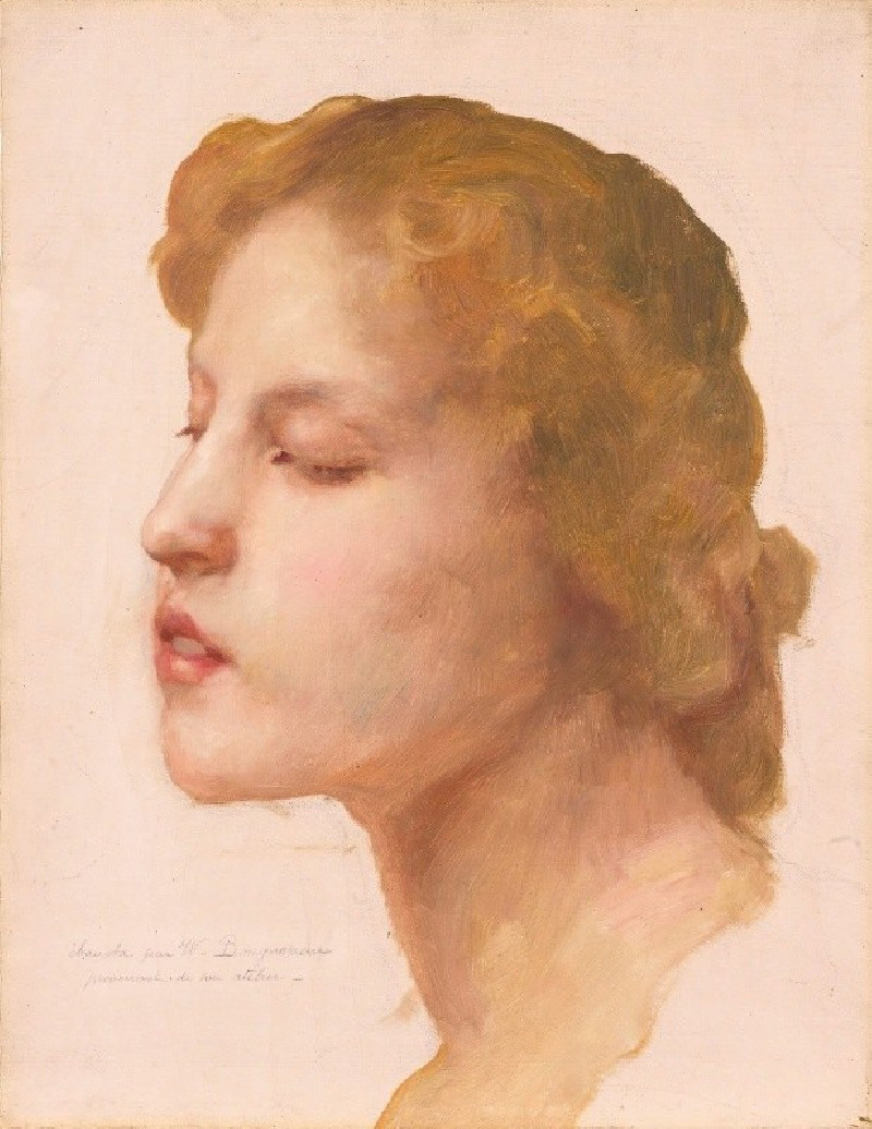 Study Of A Woman’s Head reproduction of painting by William Bouguereau. ALL GICLEE PRINTS