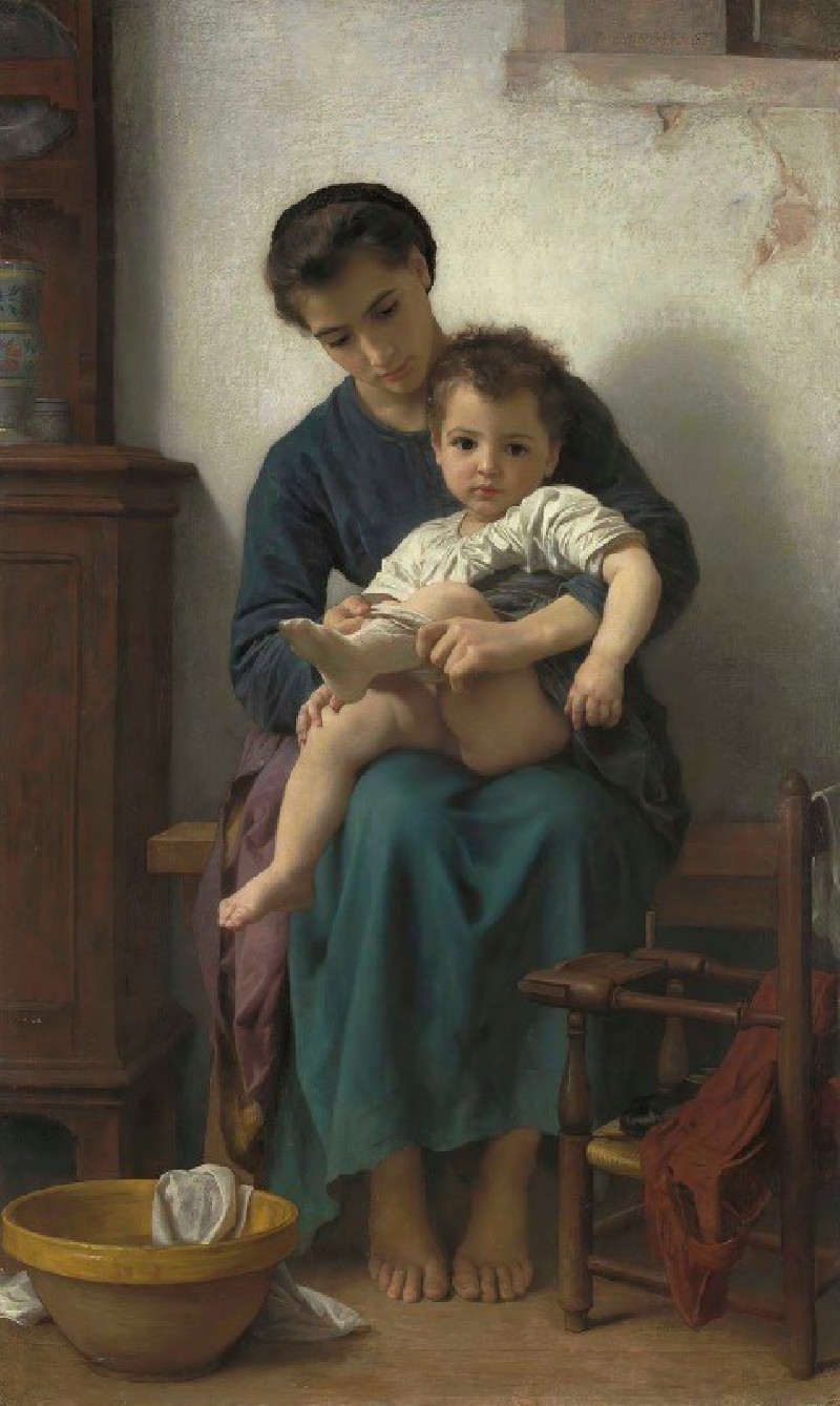 William Bouguereau reprodukcija La grande soeur (1877), VISOS REPRODUKCIJOS , paveikslai, reprodukcijos internetu