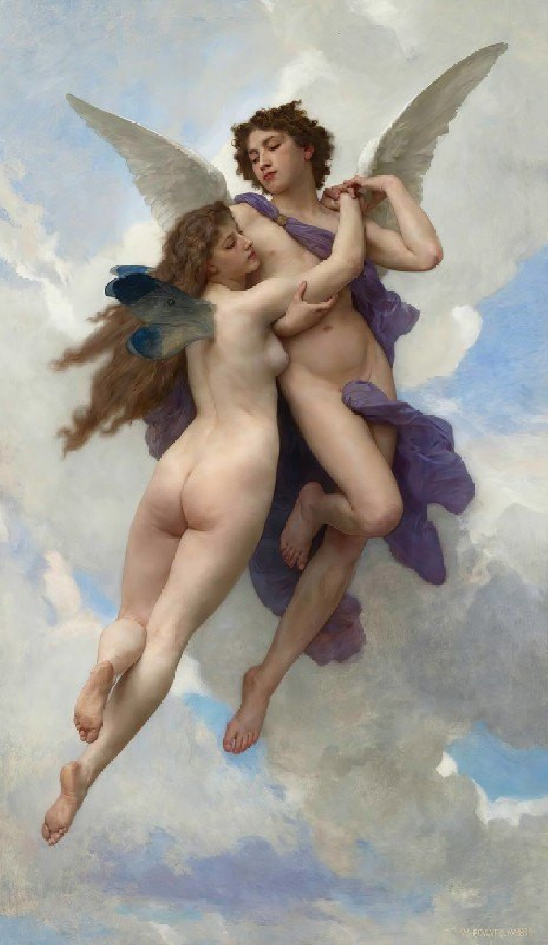 William Bouguereau reprodukcija Love And Psyché (1899), VISOS REPRODUKCIJOS , paveikslai, reprodukcijos internetu