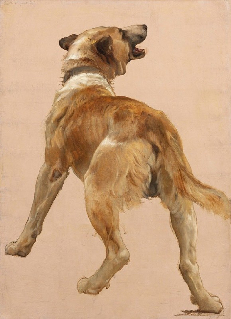 Study of the dog of homѐre et son guide reproduction of painting by William Bouguereau. ALL GICLEE PRINTS