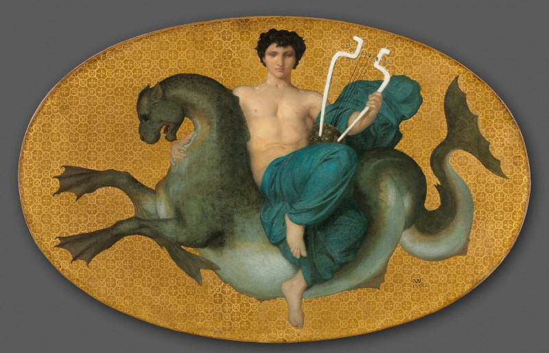 Arion on a Sea Horse (1855) reproduction of painting by William Bouguereau. ALL GICLEE PRINTS