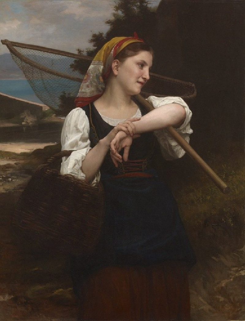 Daughter of Fisherman (1872) reproduction of painting by William Bouguereau. ALL GICLEE PRINTS