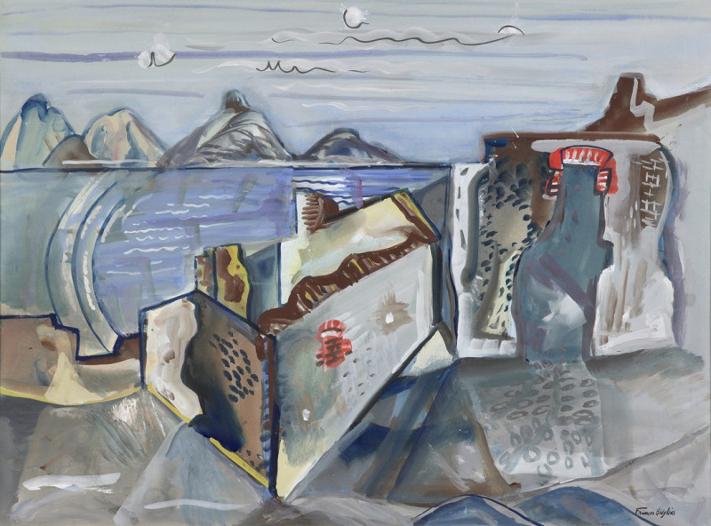 Ruins (1937) reproduction of painting by Frances Hodgkins. ALL GICLEE PRINTS