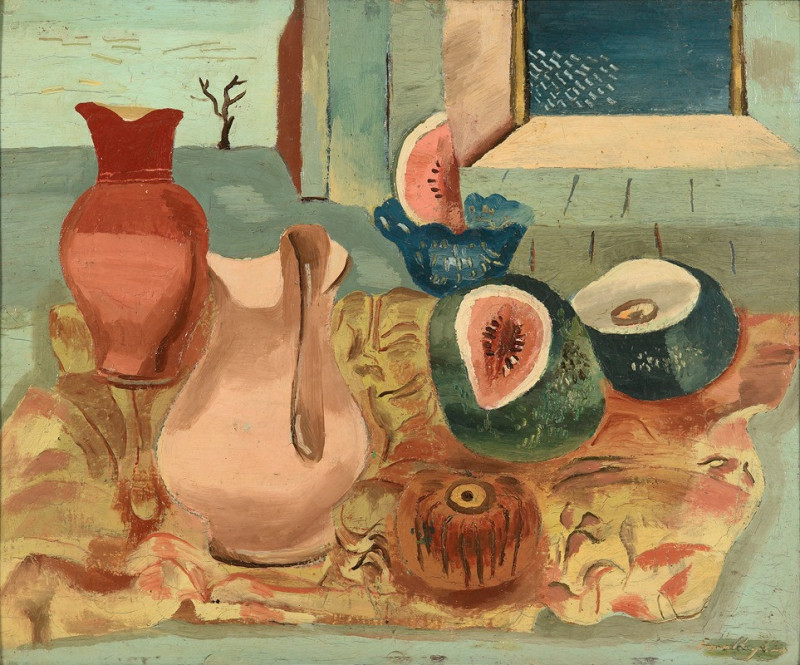 Cut melons (circa 1931) reproduction of painting by Frances Hodgkins. ALL GICLEE PRINTS