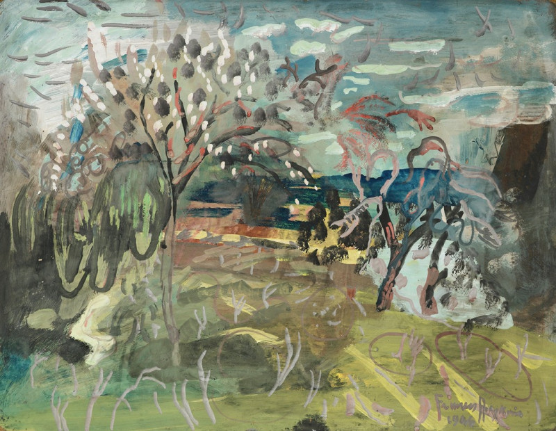 Frances Hodgkins reprodukcija Cherry tree at ‘The Croft’, Bradford on Tone, Taunton (1946), VISOS REPRODUKCIJOS , paveikslai,...