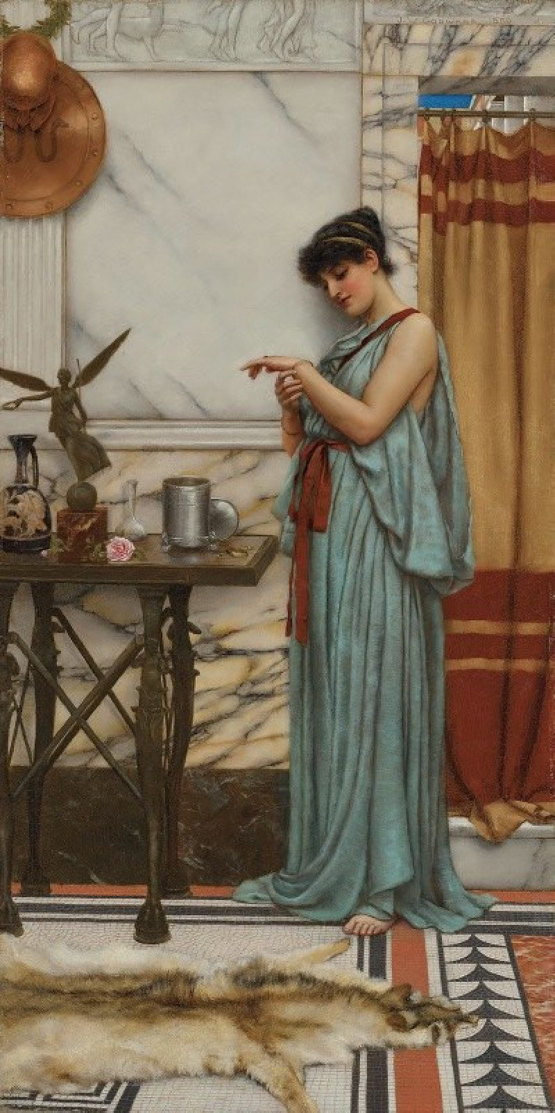 His birthday gift (1889) reproduction of painting by John William Godward. ALL GICLEE PRINTS