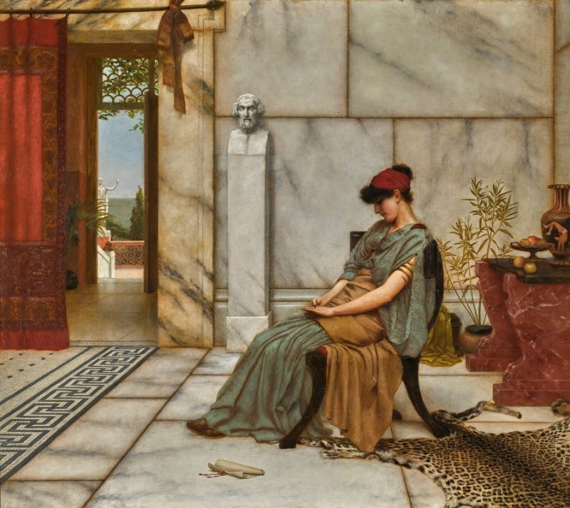 The engagement ring (1888) reproduction of painting by John William Godward. ALL GICLEE PRINTS