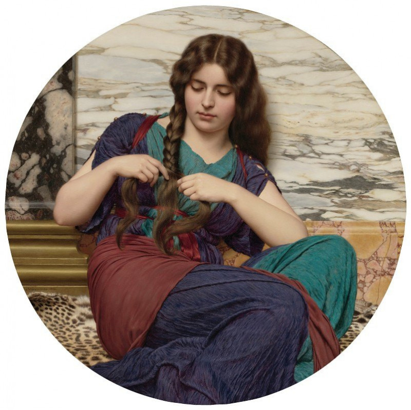 A Congenial Task (1915) reproduction of painting by John William Godward. ALL GICLEE PRINTS