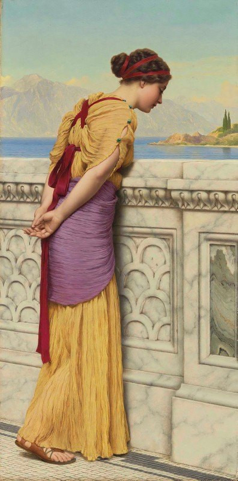 Who Can They Be (1918) reproduction of painting by John William Godward. ALL GICLEE PRINTS