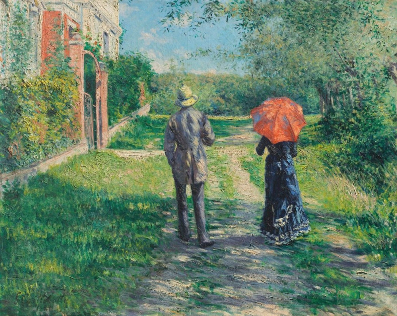 Chemin Montant (1881) reproduction of painting by Gustave Caillebotte. ALL GICLEE PRINTS