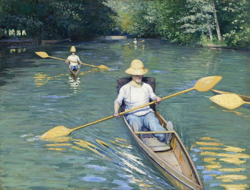 Skiffs (1877) reproduction of painting by Gustave Caillebotte. ALL GICLEE PRINTS